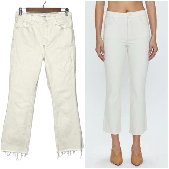 Pistola Denim - Pistola | Women | Lennon Sandstone Cropped Raw Bootcut Denim Jeans | Size 28